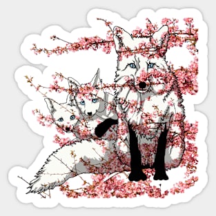 Spring Fox Sticker